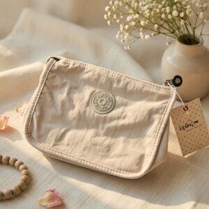 NWT Kipling Harrie Small Printed Pouch | Pink Dahlia  Makeup Bag